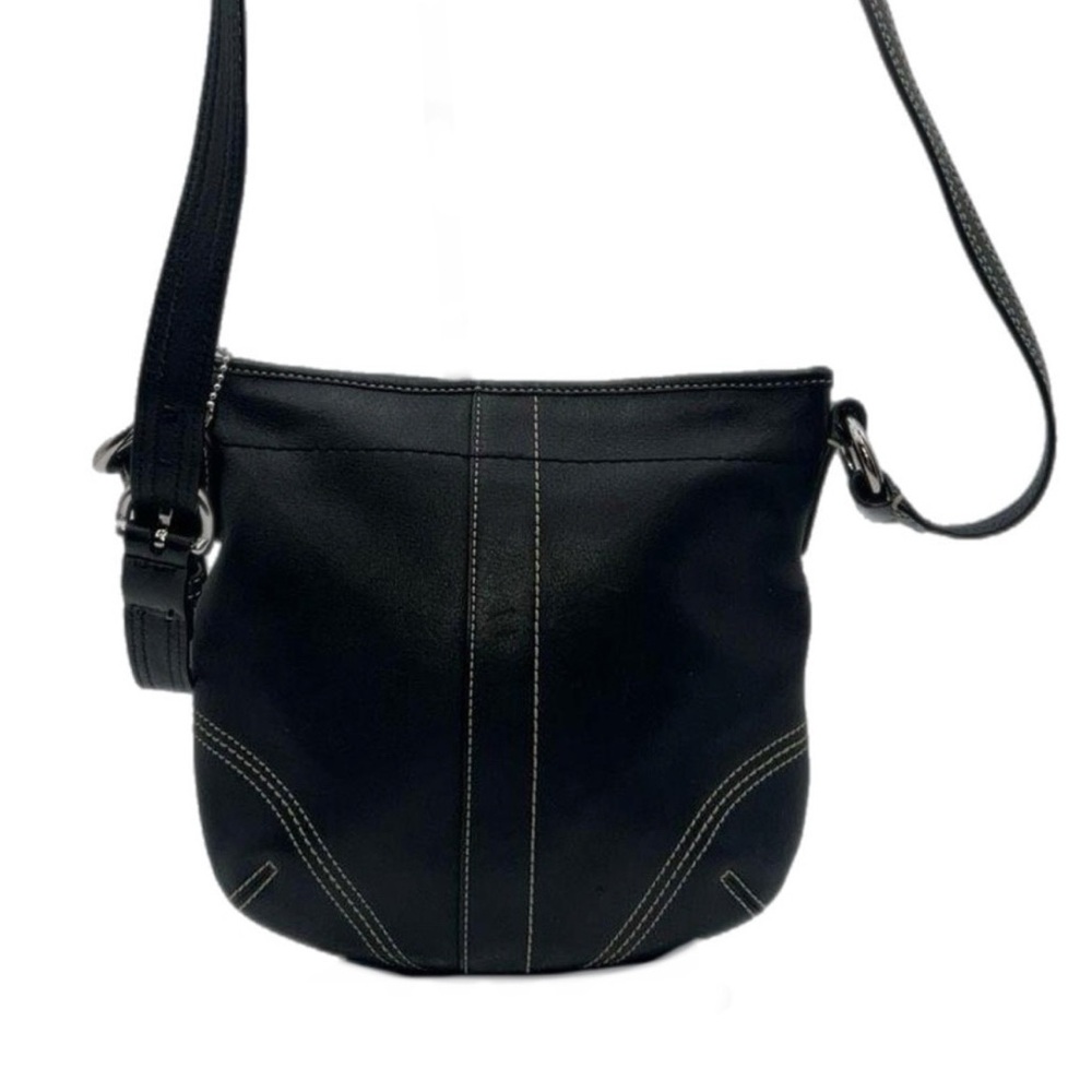 Coach Black Leather Shoulder Bag